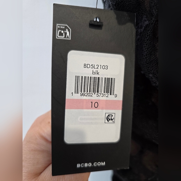 BCBG Maxazria One-Shoulder Floral Aplique Lace Dress Ruched Mini Black Size 10 M - Picture 12 of 14